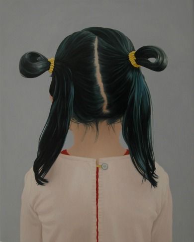 Back View of Girl with Buns