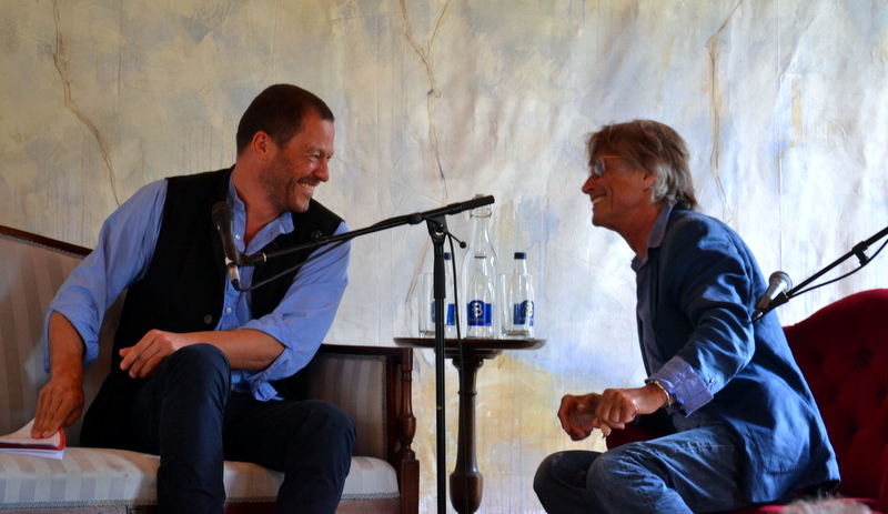 Domic West and Bruce Robinson at Borris