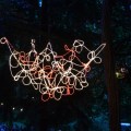 Light Sculpture in Forest