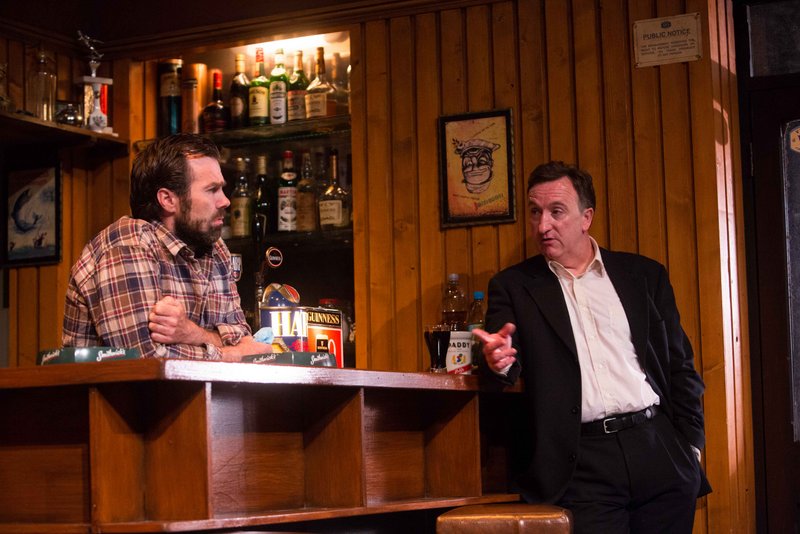 DKANE 15/06/2016 REPRO FREE Pat Ryan and Gary Lydon performing a scene in the Decadent Theatre Company production of The Weir by Conor McPherson. The Weir opens its national tour on June 16th in the Lime Tree Theatre, Limerick. for more information see http://decadenttheatrecompany.ie/the-weir-tour-dates/ PIC DARRAGH KANE