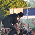 Nick Cave with crowd- Kilmainham